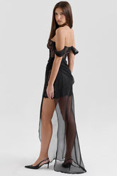 Debut Off Shoulder Lace Maxi Dress